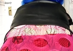 Mistress Lucy Diamond in Red Wetlook Mini Skirt Twerking Goddess Booty
