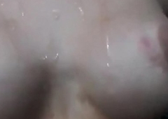 Hot Shemale Cumming On her Own Face and Bowels