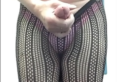 Denied poltroon edges connected with fishnets and panties
