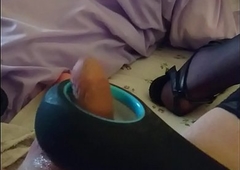 Taking an 18"_ ape sex toy in my ass