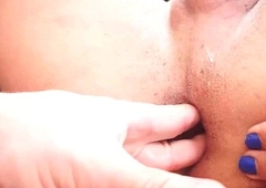 Lady-man gets ass fingered and mouth drilled