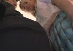 blonde fuck close to bus. name??