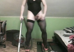 hoovering in sexy strengthen a attack leotard