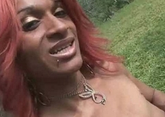 Sexy latin chick redhead tranny jerks her unearth