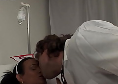 Curvy nurse sheboy predominant patient with whip and oral-service