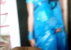 Indian crossdresser got cum tribute
